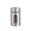 Visible glass barbecue seasoning jar, stainless steel sprinkling bottle, condiment jar, chili and pepper sprinkling jar, seasoning bottle Item Picture